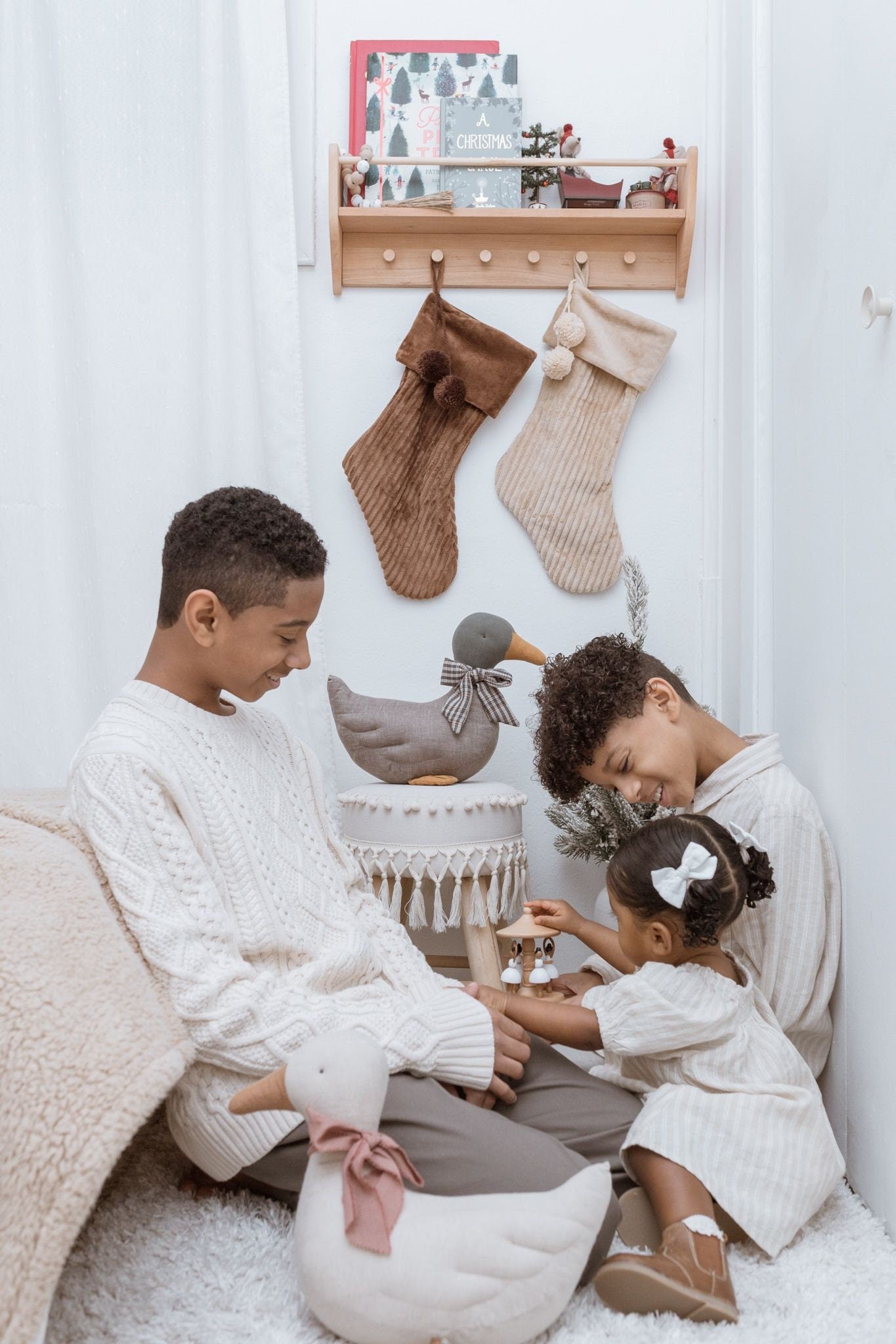 Nursery Shelves Wall Decor, Montessori Baby & Kids Room Shelves, Wood Floating Shelf With Hooks, Babyroom Decoration, Toddler Gift