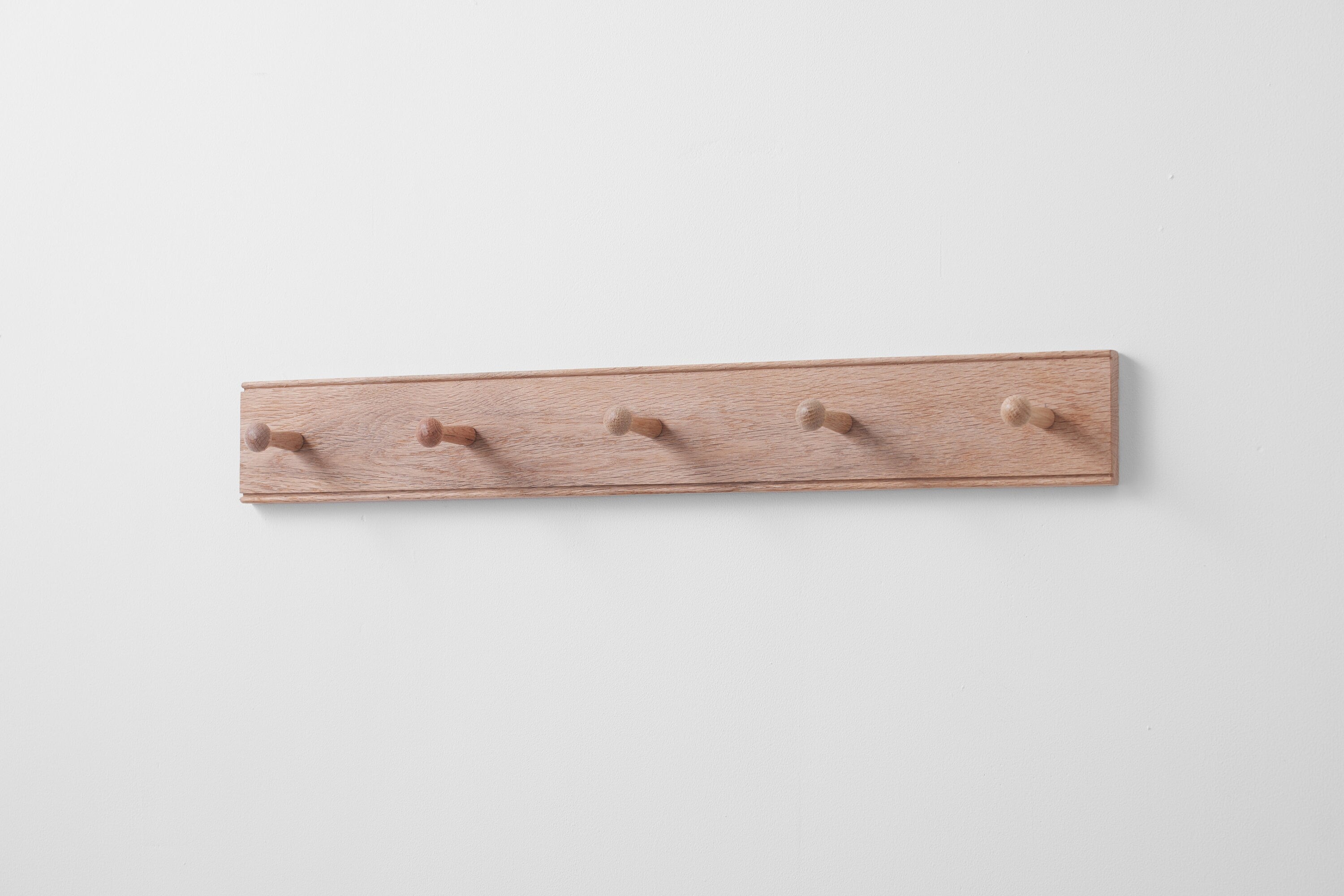 Oak Shaker Peg Rail. Wooden Coat Rack. Storage Rack. Various Sizes. Handmade In Uk