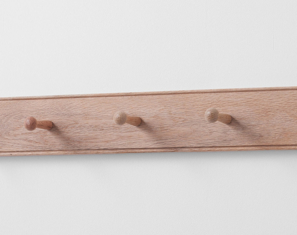 Oak Shaker Peg Rail. Wooden Coat Rack. Storage Rack. Various Sizes. Handmade In Uk