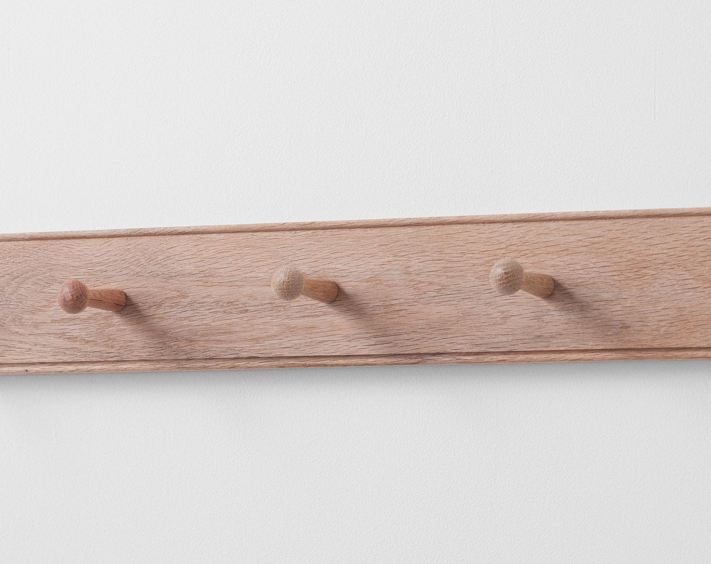 Oak Shaker Peg Rail. Wooden Coat Rack. Storage Rack. Various Sizes. Handmade In Uk