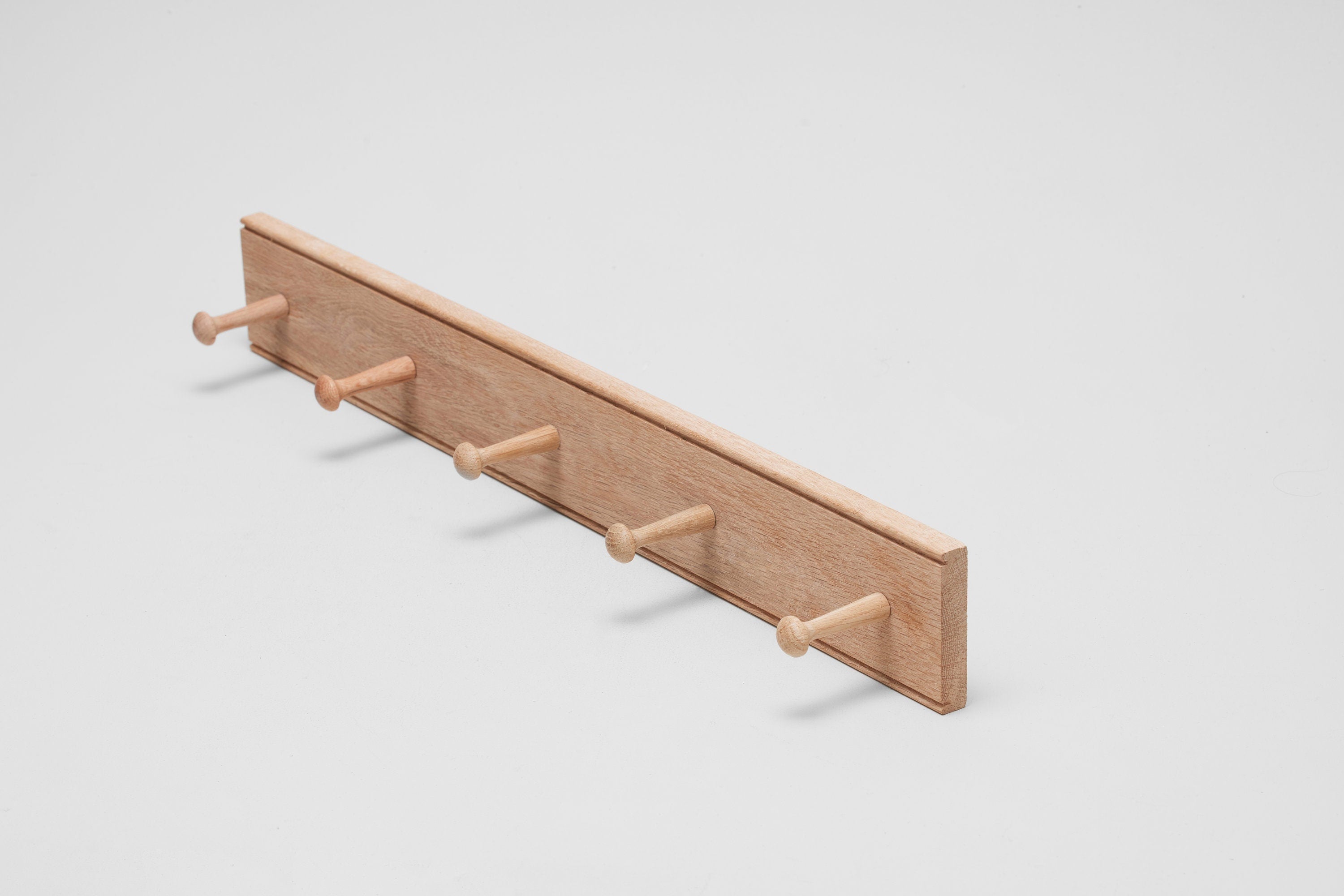 Oak Shaker Peg Rail. Wooden Coat Rack. Storage Rack. Various Sizes. Handmade In Uk