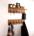 Coat Rack With Shelf | Key Holder | Entryway Organizer | Towel Rack | Wall Mounted Coat Rack With Storage