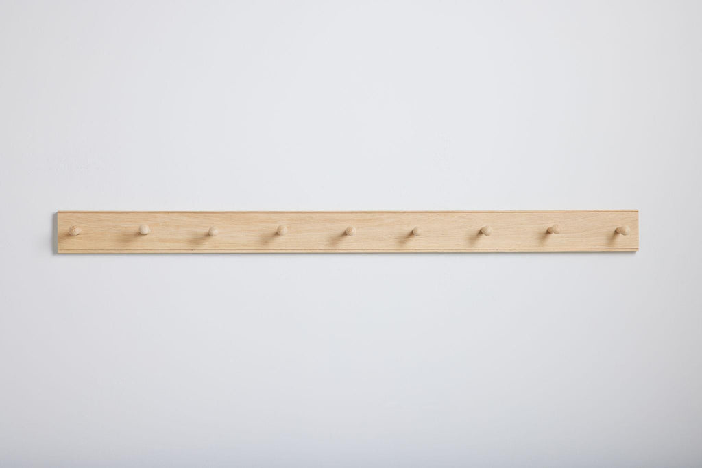 Oak Shaker Peg Rail. Wooden Coat Rack. Storage Rack. Various Sizes. Handmade In Uk