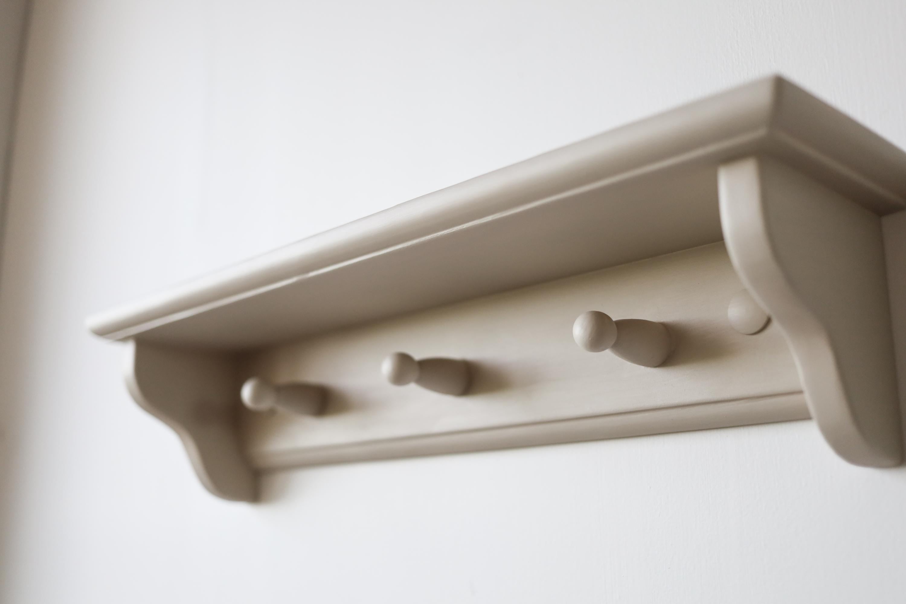 Minimalist Wall Shelf For Baby Room, Neutral Nursery Decor, Shaker Shelf With Peg Rail, Thoughtful Gift For New Mom