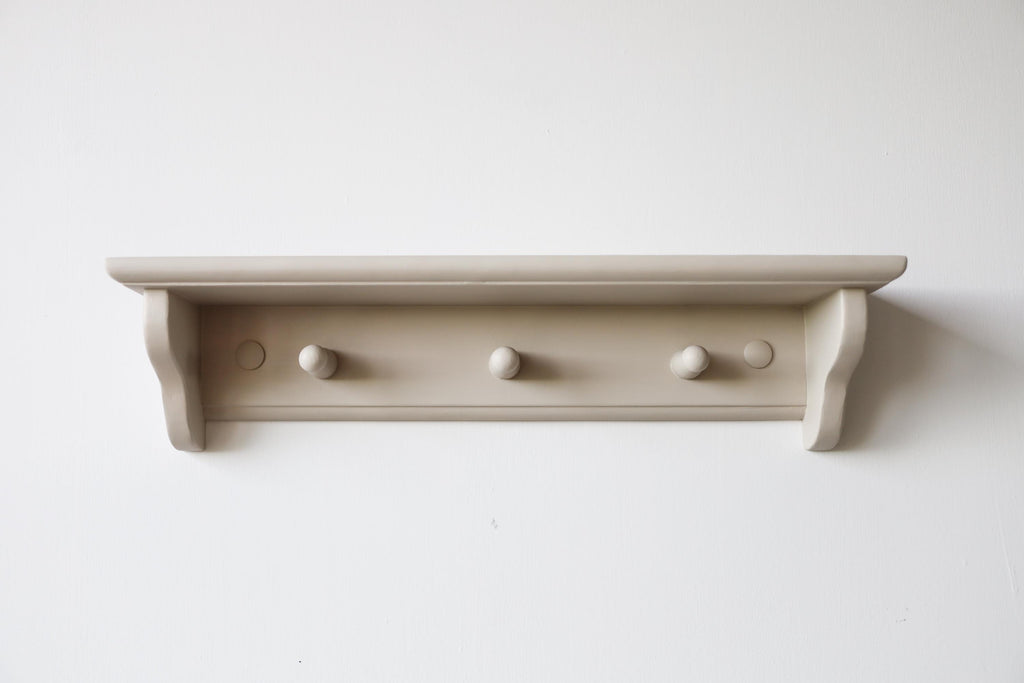 Minimalist Wall Shelf For Baby Room, Neutral Nursery Decor, Shaker Shelf With Peg Rail, Thoughtful Gift For New Mom