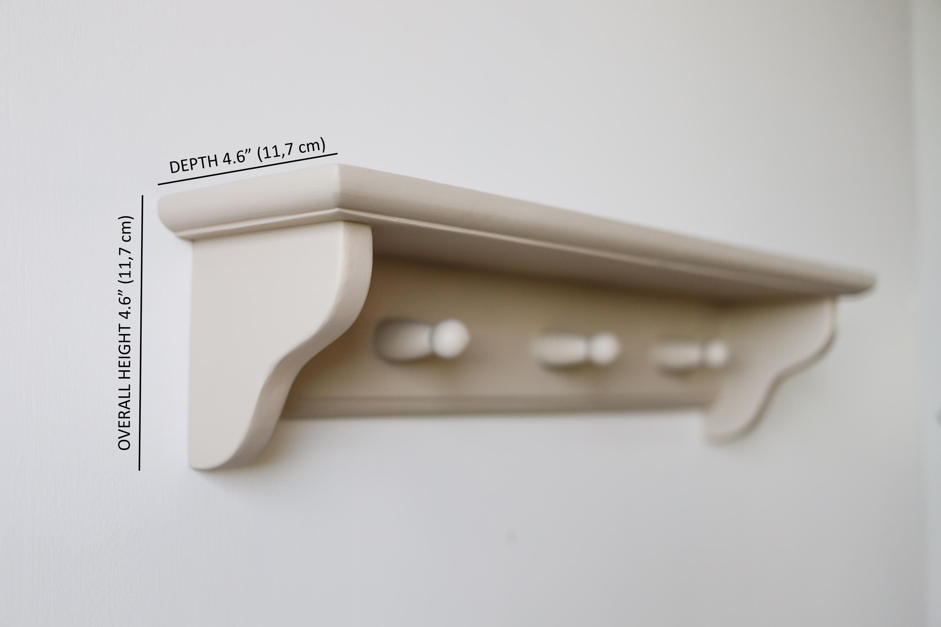 Minimalist Wall Shelf For Baby Room, Neutral Nursery Decor, Shaker Shelf With Peg Rail, Thoughtful Gift For New Mom